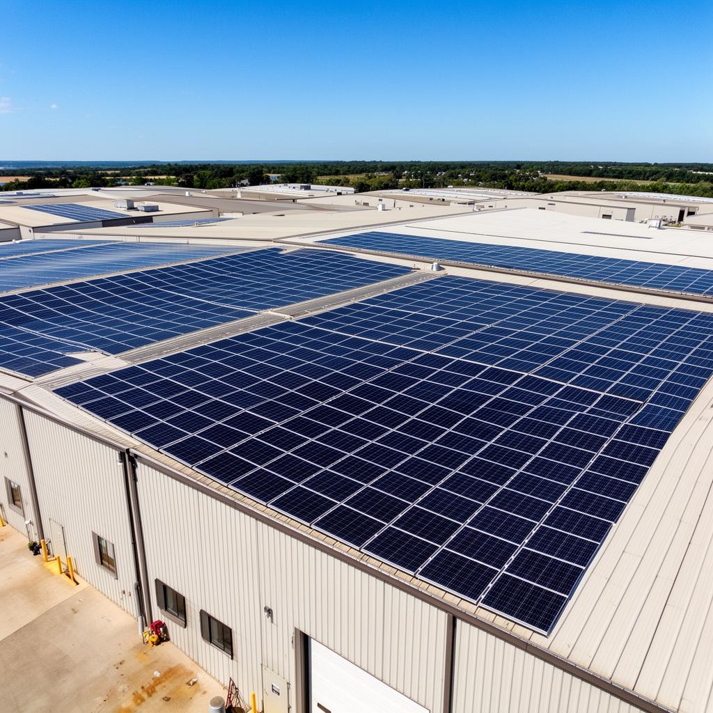 Solar systems on industrial real estate